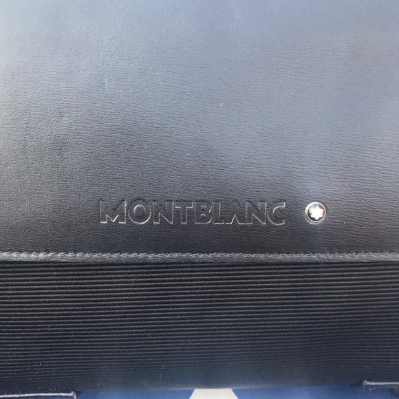 Authentic MONTBLANC bag leather trim wristlet - Picture 2 of 8
